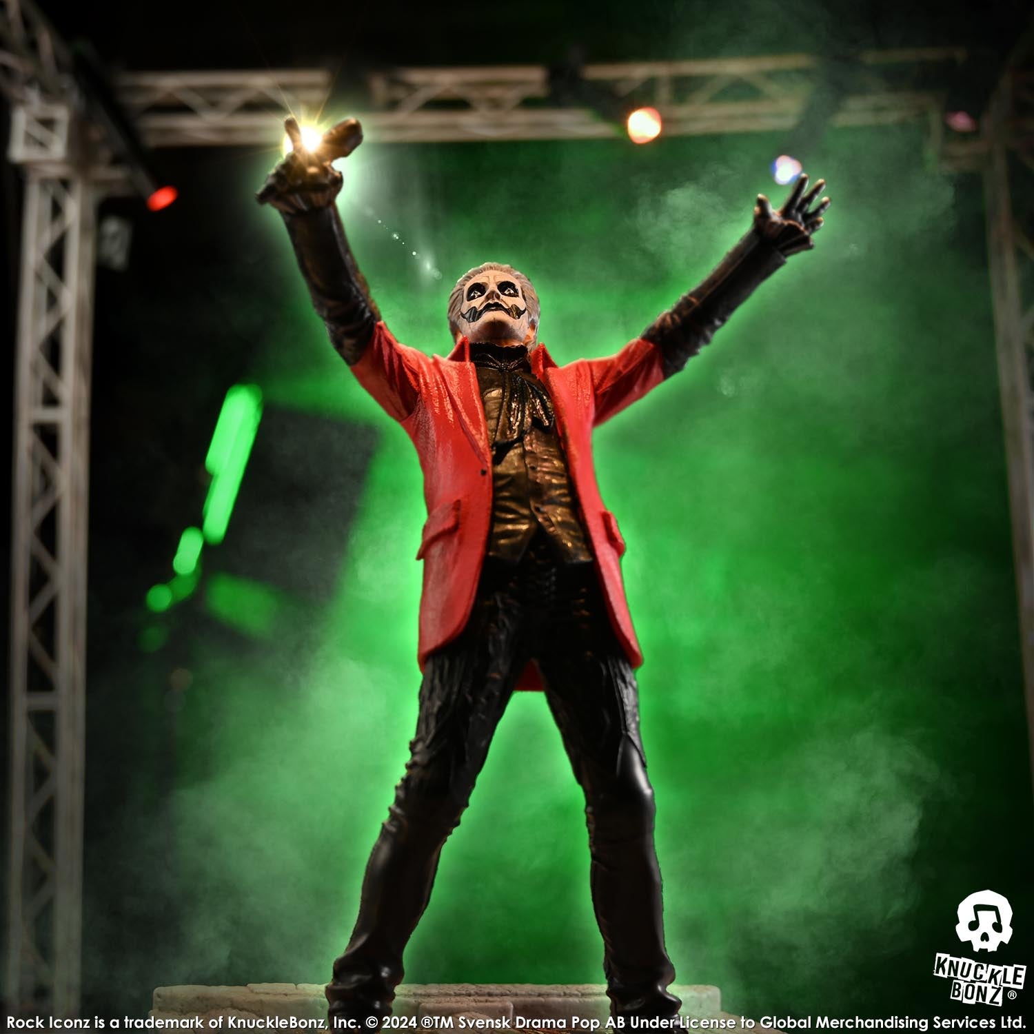 Ghost Papa Emeritus IV Red Jacket KnuckleBonz Statue